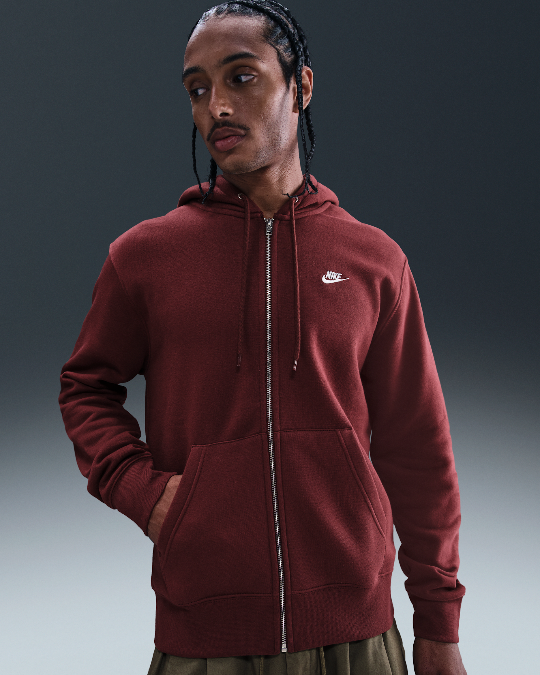 Nike Club Men's Full-Zip Fleece Hoodie. Nike.com